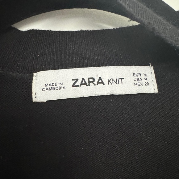 Zara V-neck black sweater dress - Picture 5 of 7